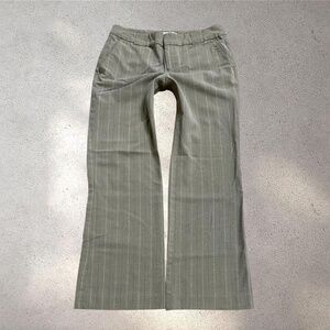 Old Navy Low-Mid Tan Pinstripe Wide Leg Trousers